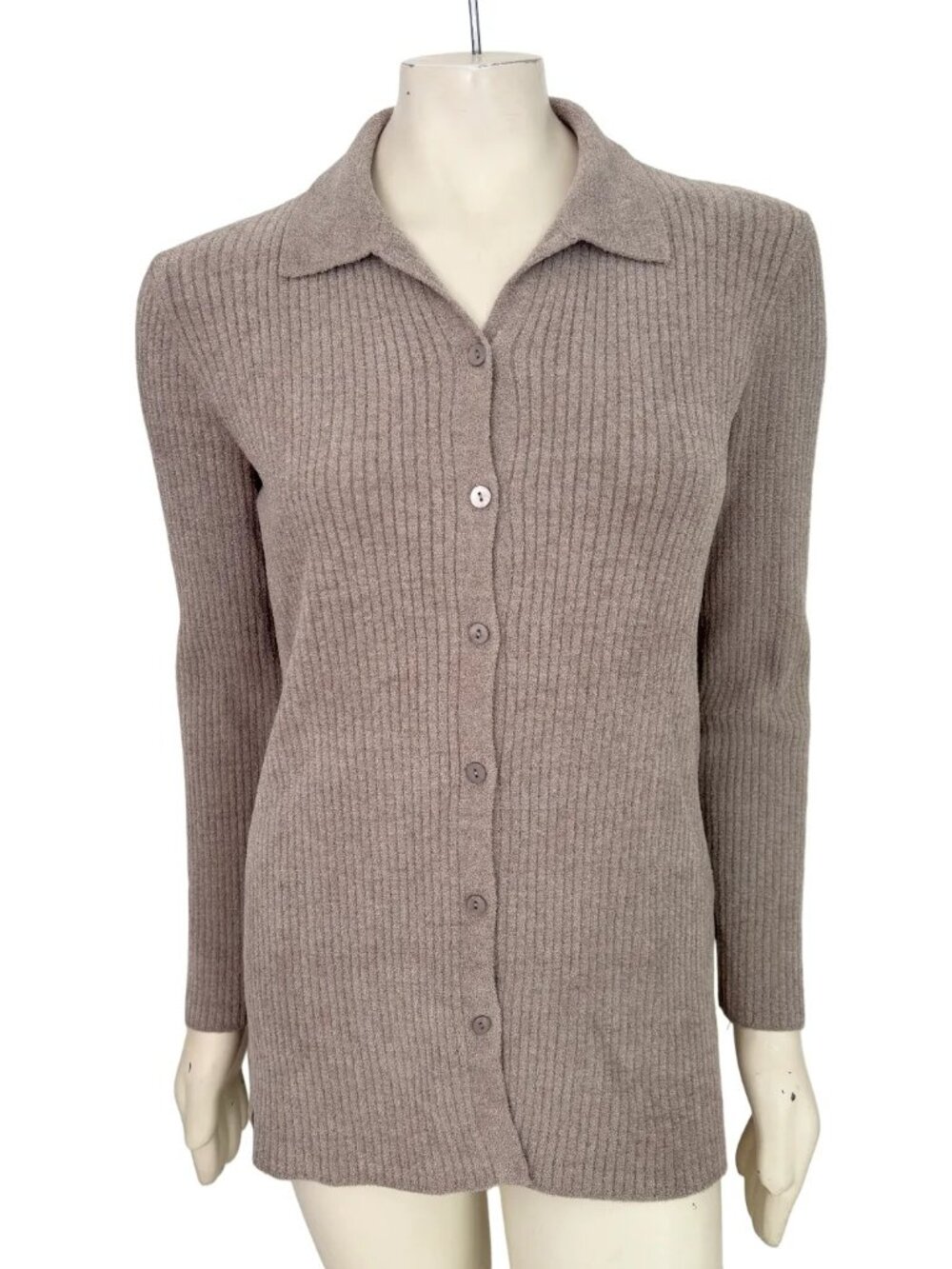 NEW BAREFOOT DREAMS CozyChic Ultra Lite Ribbed Button Down Cardi in Luster SZ M